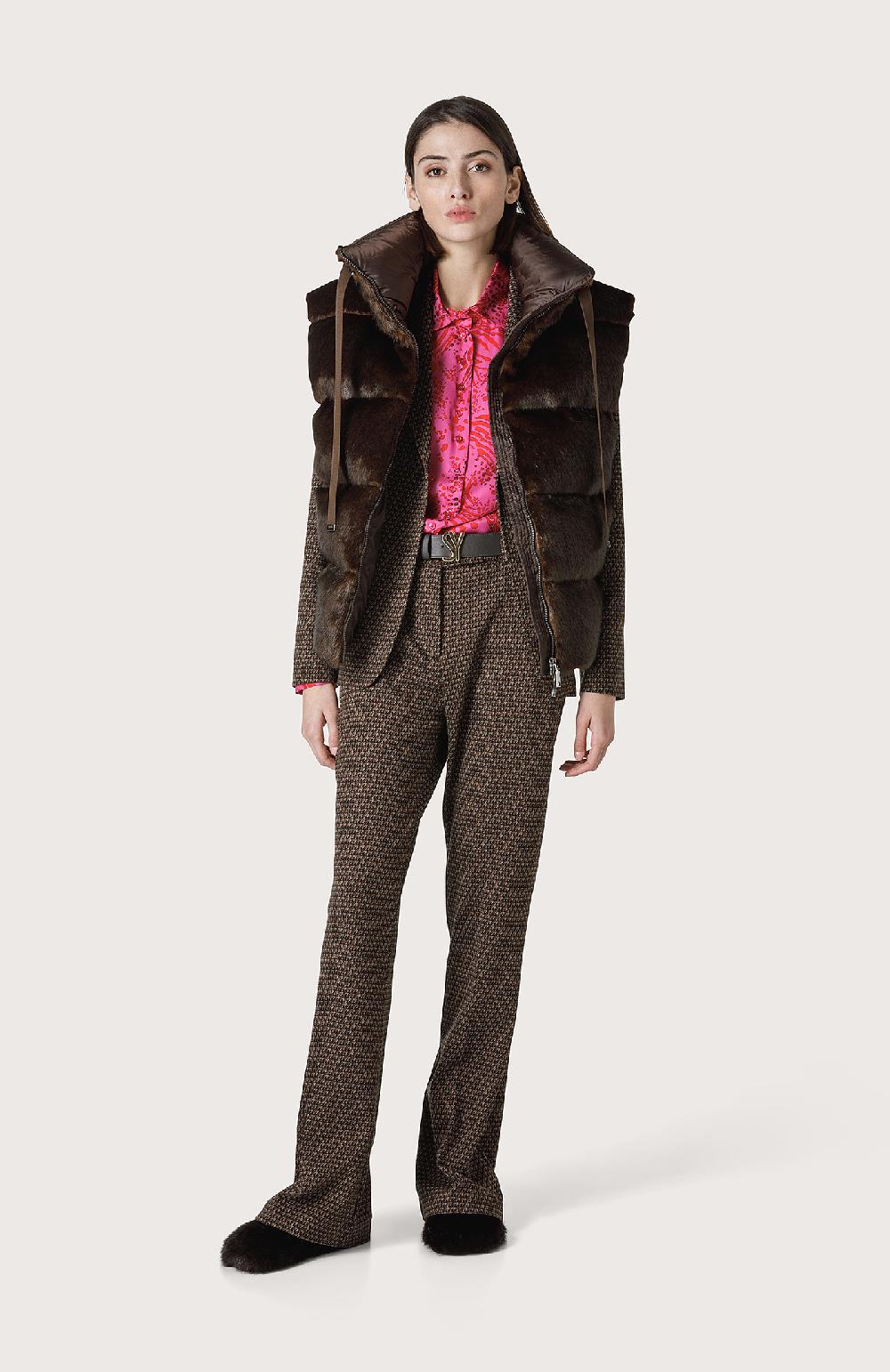 Seventy Gilet maxi collo imbottito - Col. Marrone Sconto di tempo limitato
