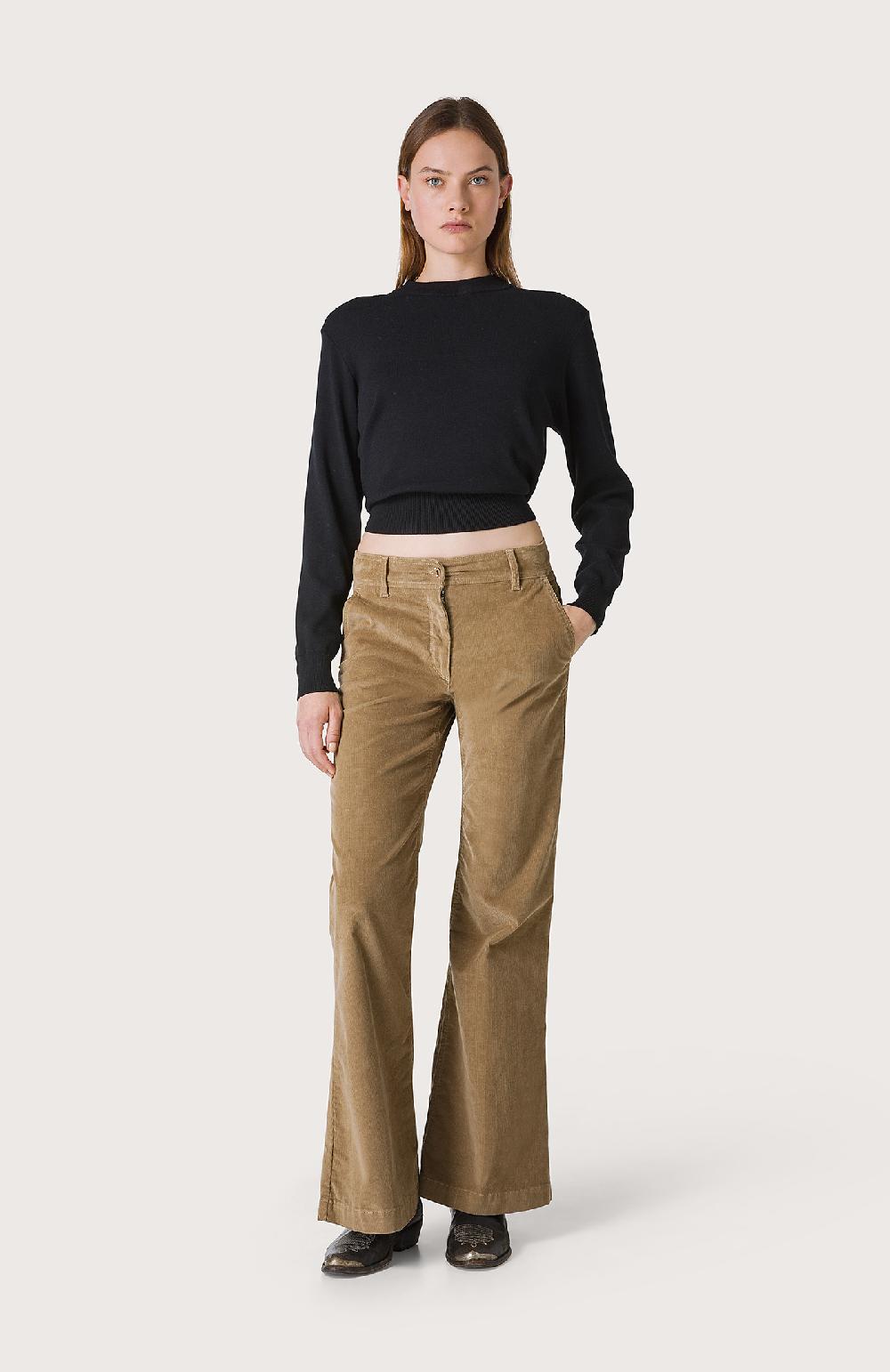 Seventy Pantalone velluto a zampa - Col. Neutro