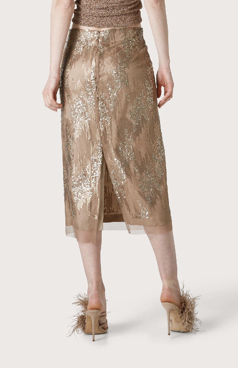Seventy Gonna longuette con paillettes - Col. Neutro Vendite stagionali