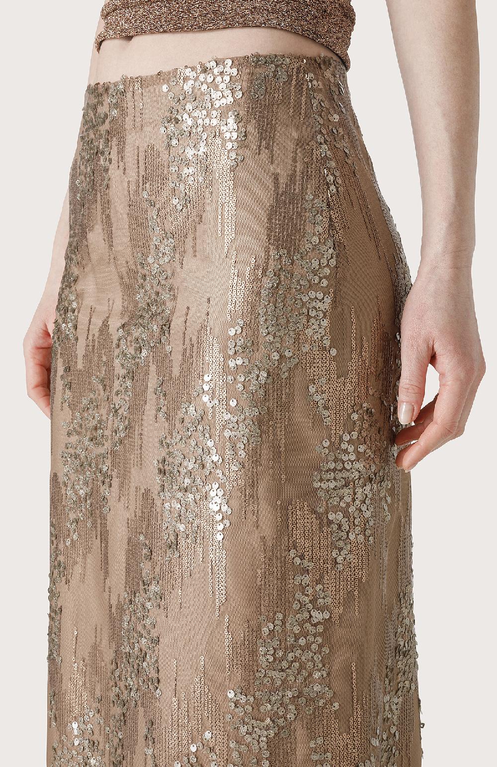 Seventy Gonna longuette con paillettes - Col. Neutro Vendite stagionali