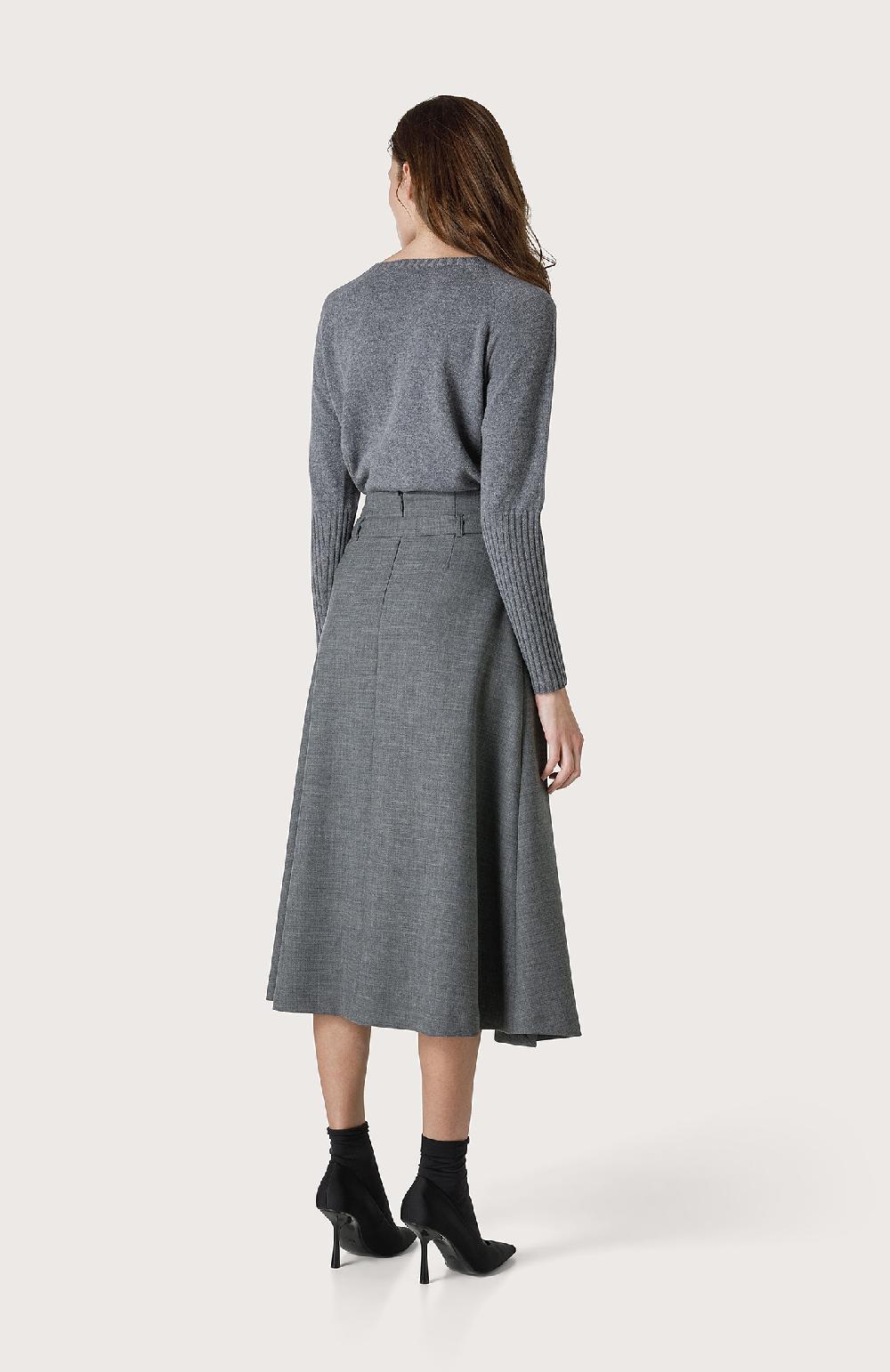 Seventy Gonna a due pieghe con spacchi - Col. Grigio Black Friday