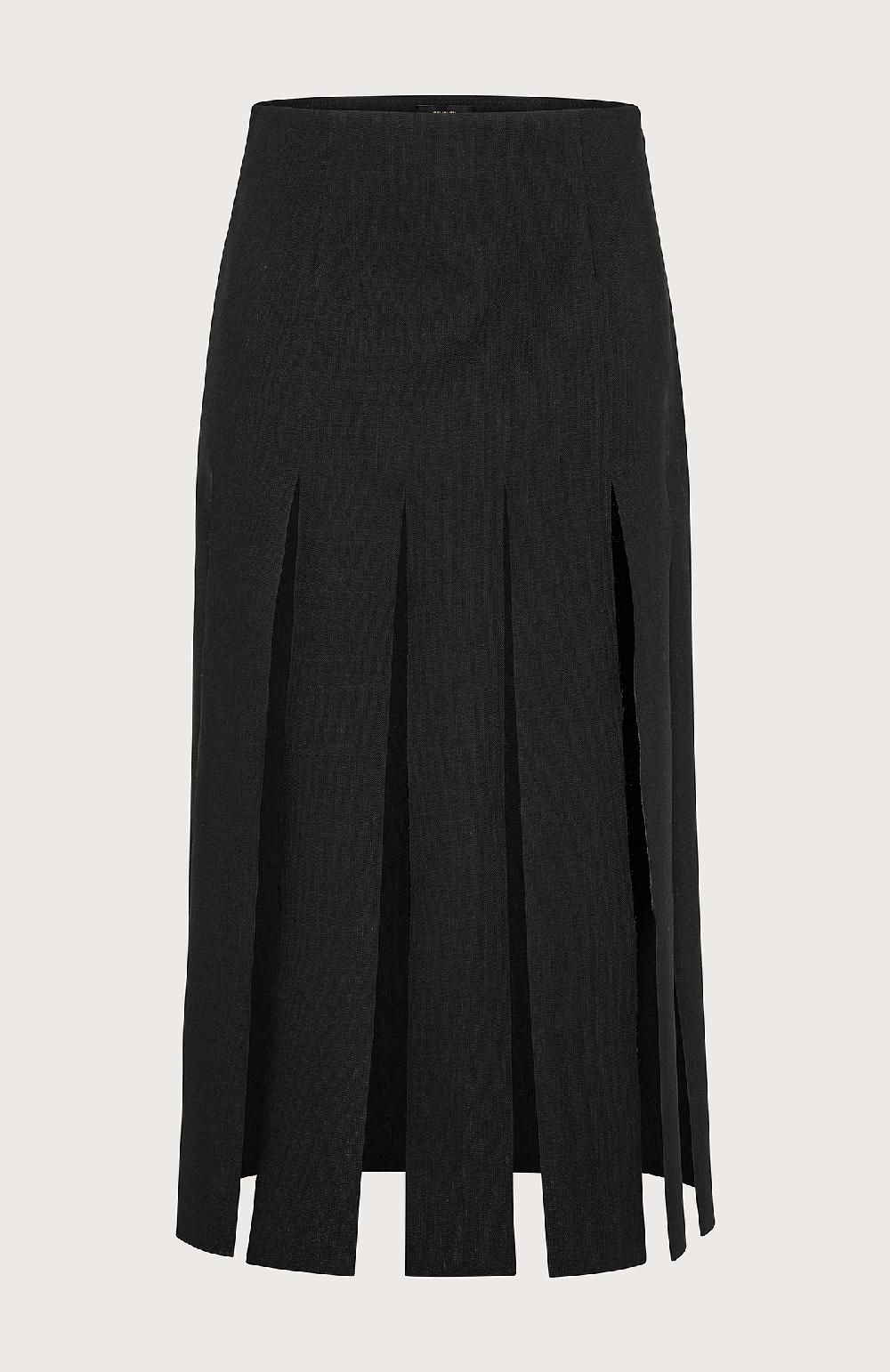 Seventy Gonna maxi frange in lana - Col. Nero Offerta San Valentino