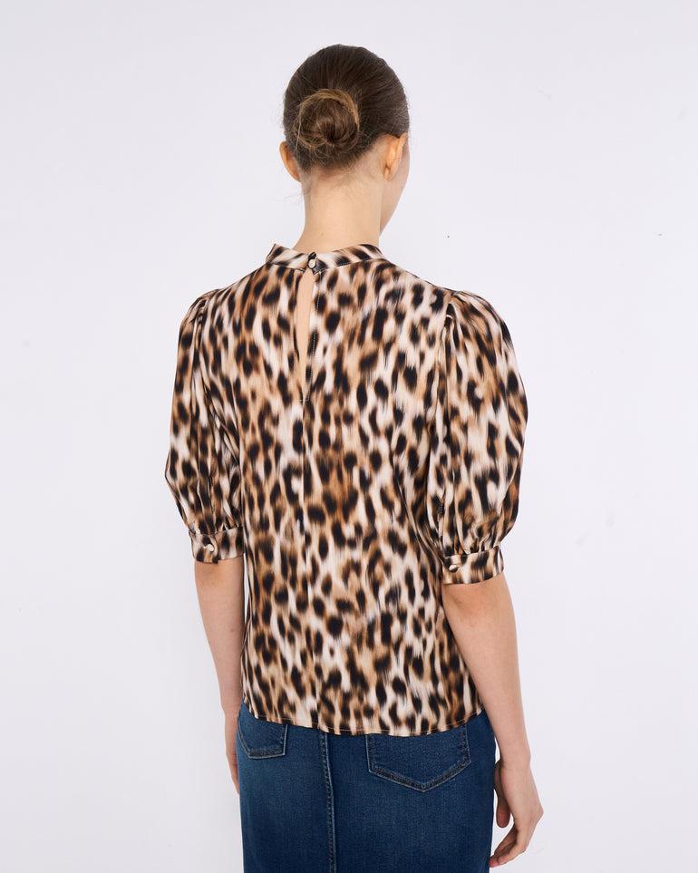 ﻿Silvian Heach Blusa leopardata Sottocosto