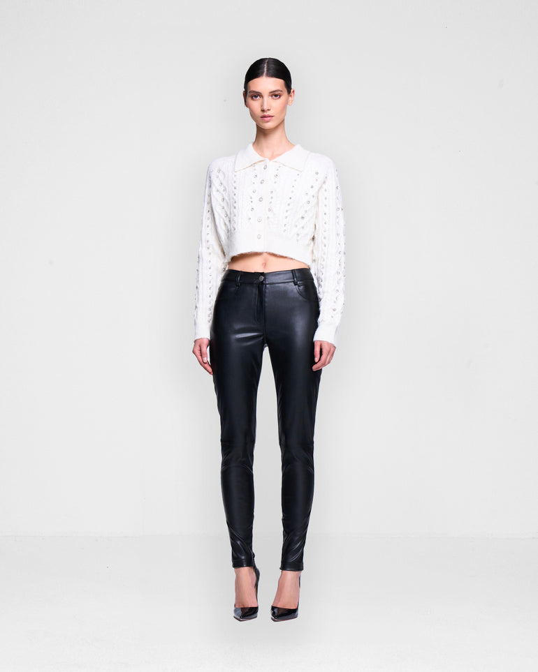 Silvian Heach Pantaloni in ecopelle In Linea