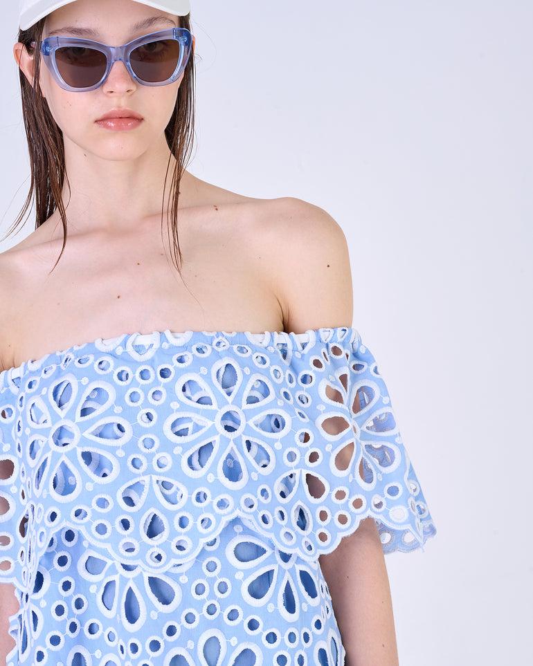 Silvian Heach Abito lungo traforato a fiori Shopping Online