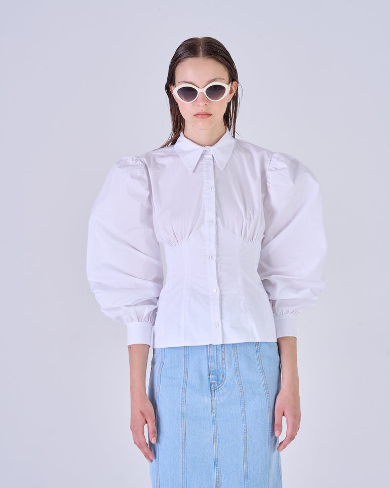 Silvian Heach Camicia con maniche a palloncino Presa
