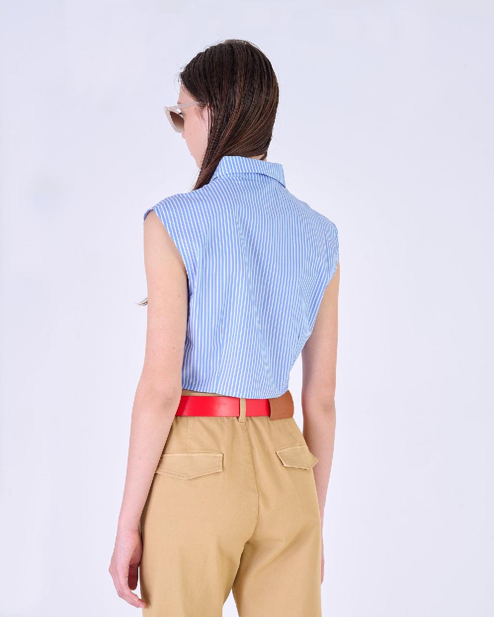 Silvian Heach Camicia smanicata a righe Ritorno libero
