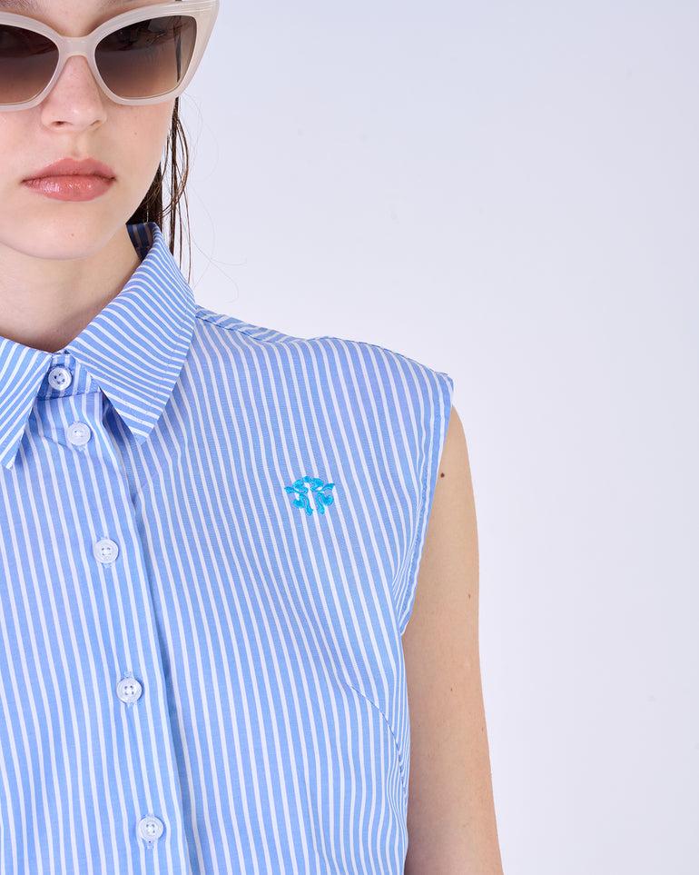 Silvian Heach Camicia smanicata a righe Ritorno libero