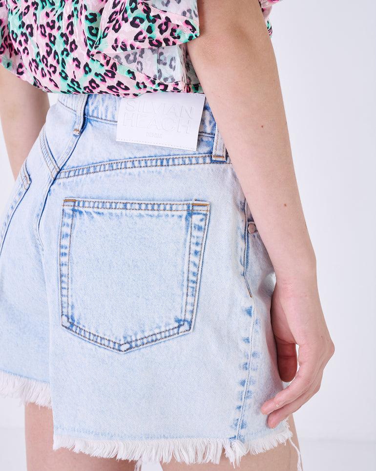 Silvian Heach Shorts in denim In Vendita