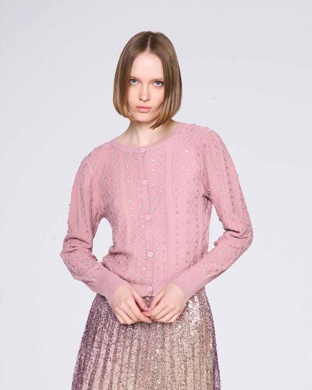 Silvian Heach Cardigan con strass Nuova