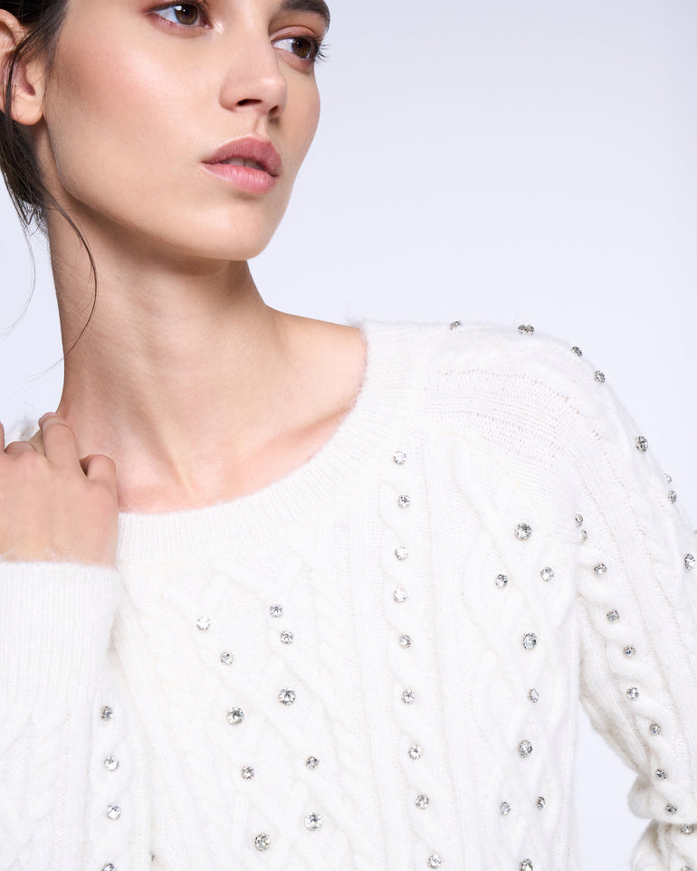 Silvian Heach Maglione con strass Nuovo