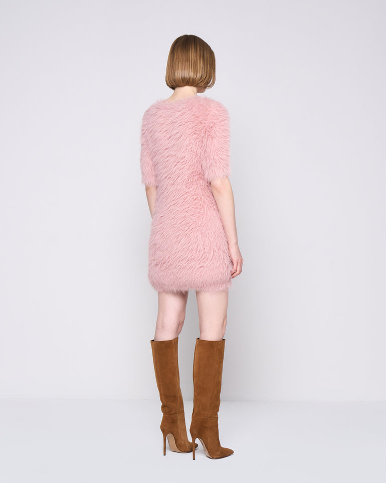 Silvian Heach Abito faux fur Vendita