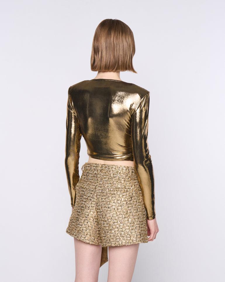 Silvian Heach Maglia crop con fiocco laterale Vendite Flash