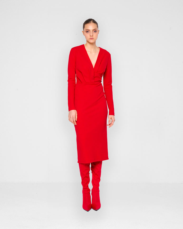 Silvian Heach Abito midi con scollo profondo 2025