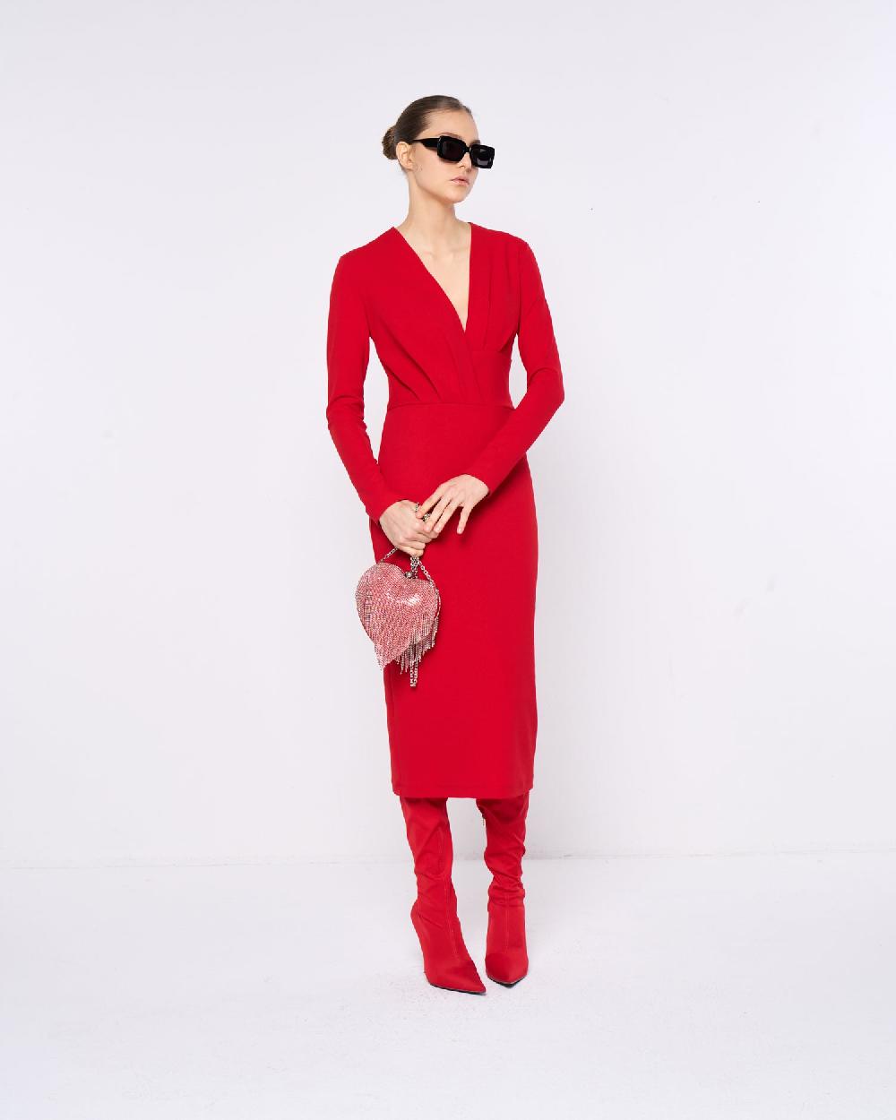 Silvian Heach Abito midi con scollo profondo 2025