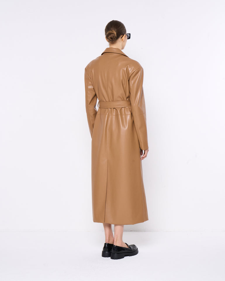 Silvian Heach Giacca lunga in ecopelle Sconto