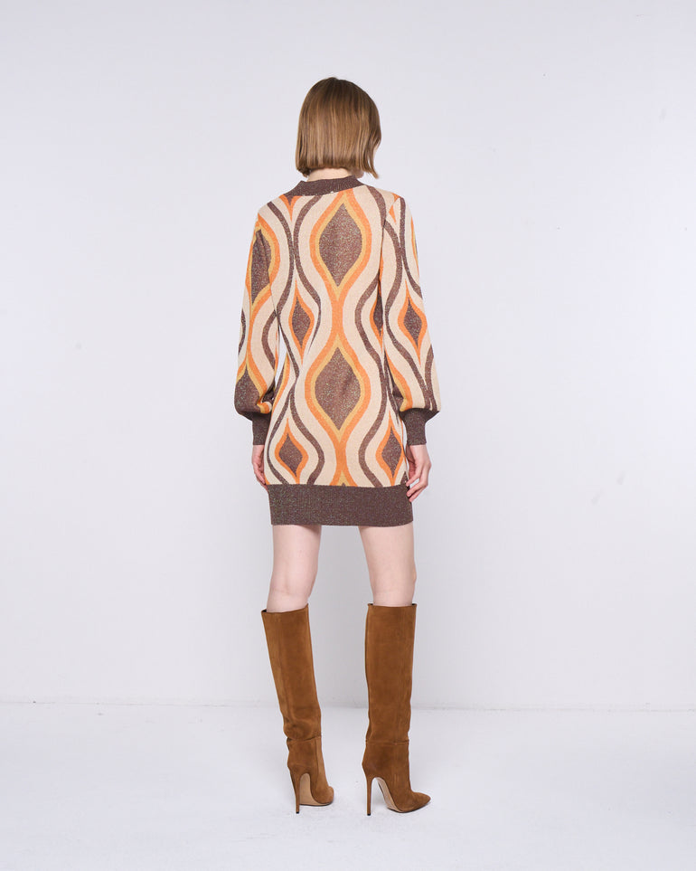 Silvian Heach Abito a fantasia in lurex Saldi