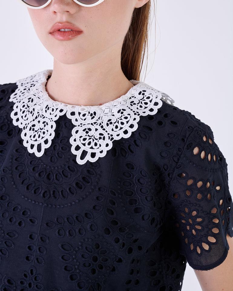 Silvian Heach Blusa in sangallo Sconto