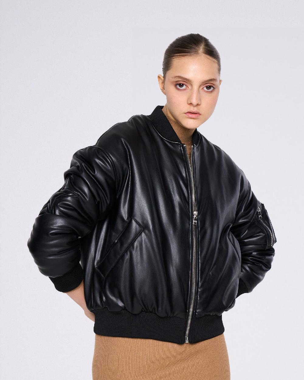 Silvian Heach Bomber in ecopelle Fino Al -60%