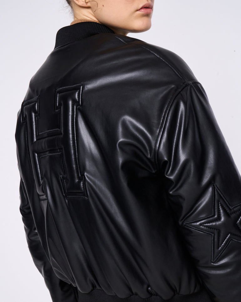 Silvian Heach Bomber in ecopelle Fino Al -60%