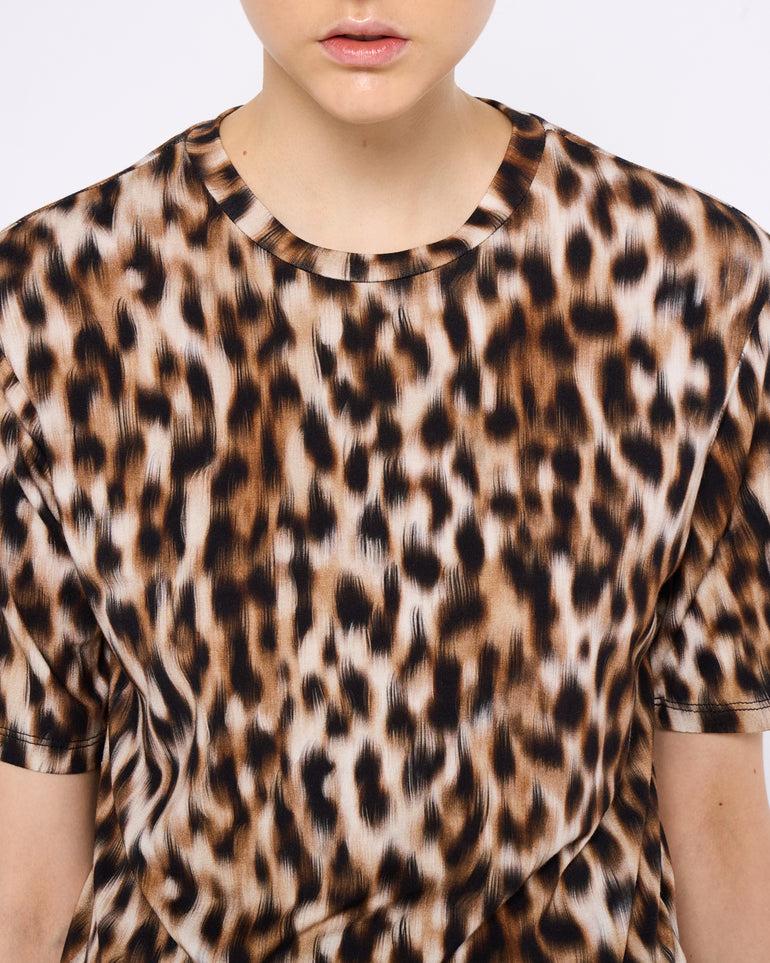 Silvian Heach T-shirt oversize leopardata Nuova