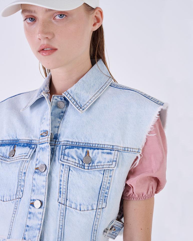 Silvian Heach Gilet in denim Lightning offer