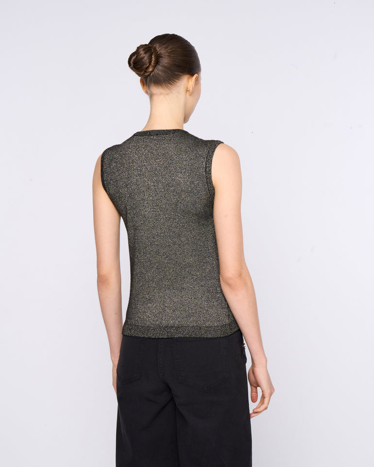 Silvian Heach Canotta in maglia di filo lamé Prezzo di fabbrica