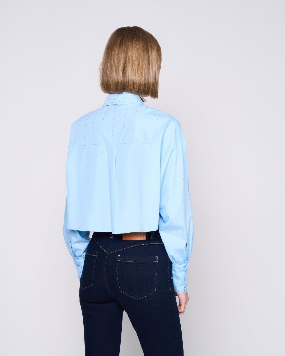 Silvian Heach Camicia crop con strass Ritorno libero