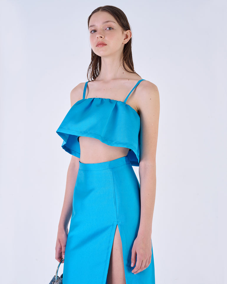 Silvian Heach Top crop con balza Offerte speciali