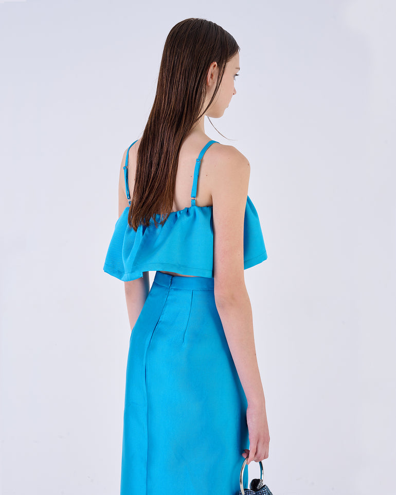 Silvian Heach Top crop con balza Offerte speciali