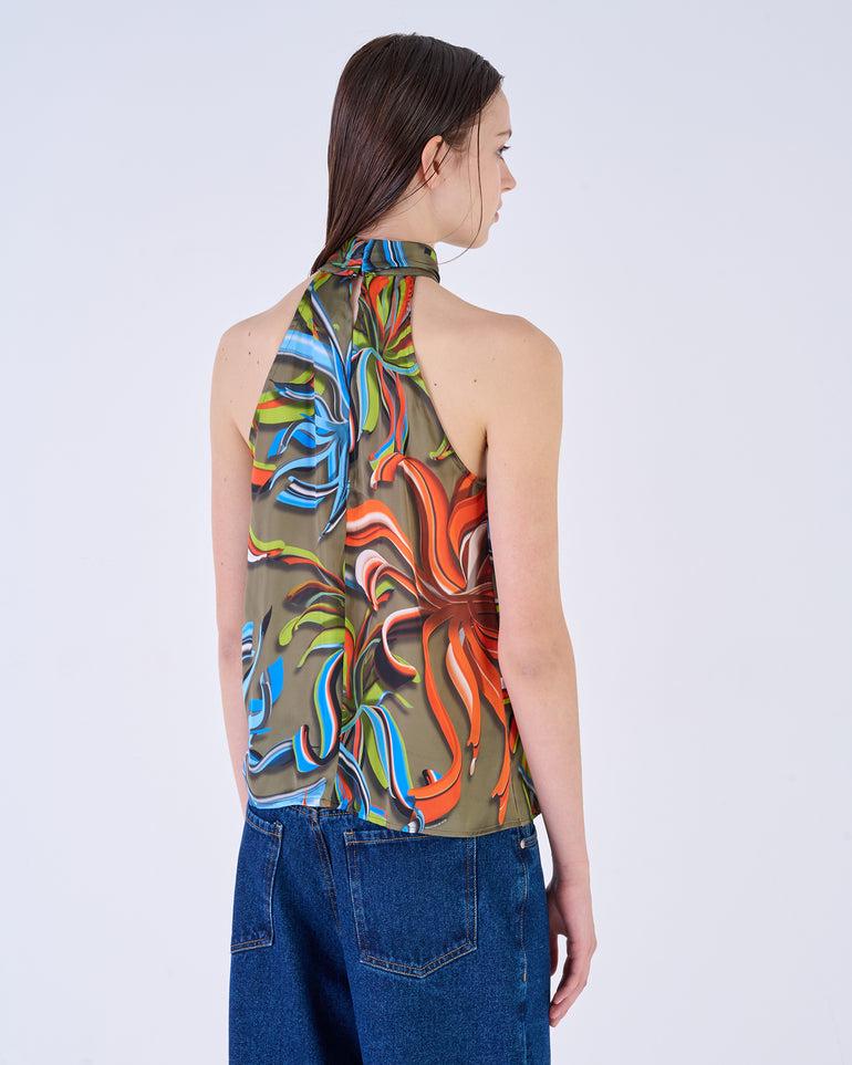 Silvian Heach Top stampato con scollo all'americana Super Saving Price