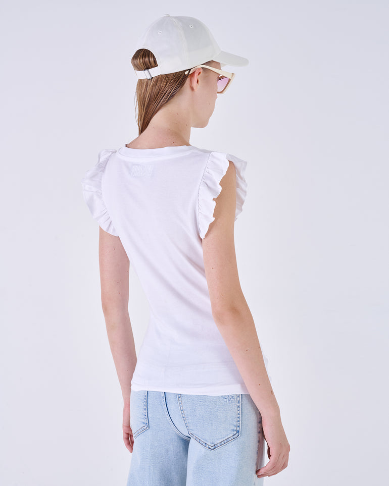 Silvian Heach Canotta con ruches Offerta speciale della fabbrica