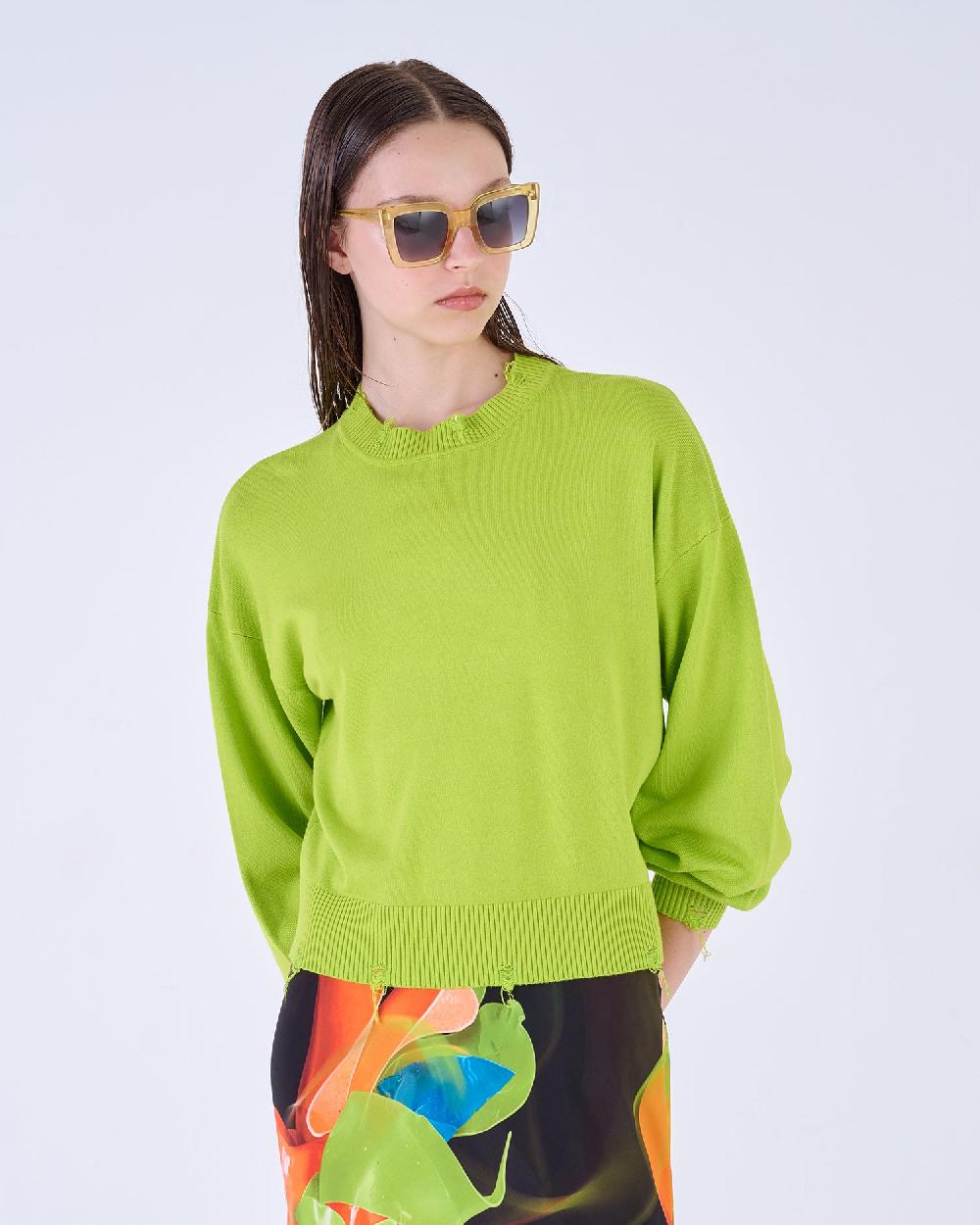 Silvian Heach Maglia con orli sfrangiati Fino Al -60%