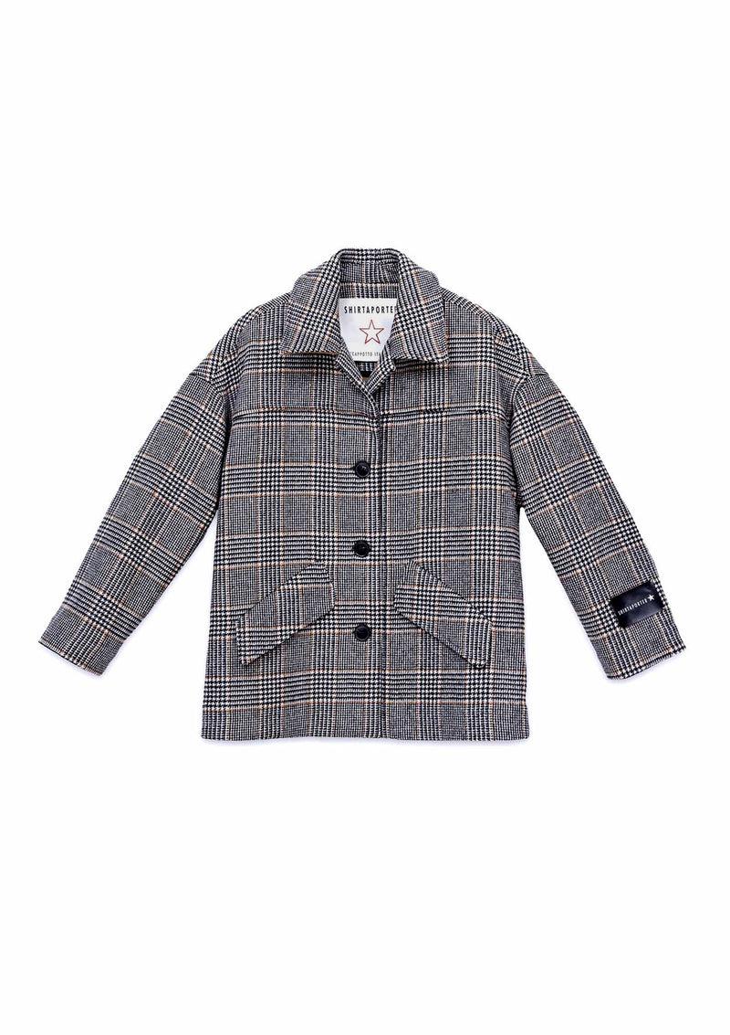 Shirtaporter Giacca in Principe di Galles Saldi Di Fabbrica
