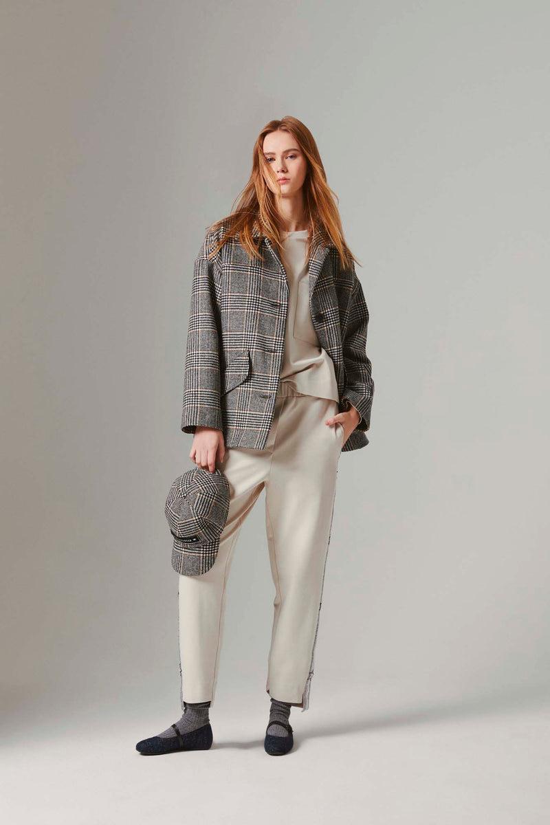 Shirtaporter Giacca in Principe di Galles Saldi Di Fabbrica