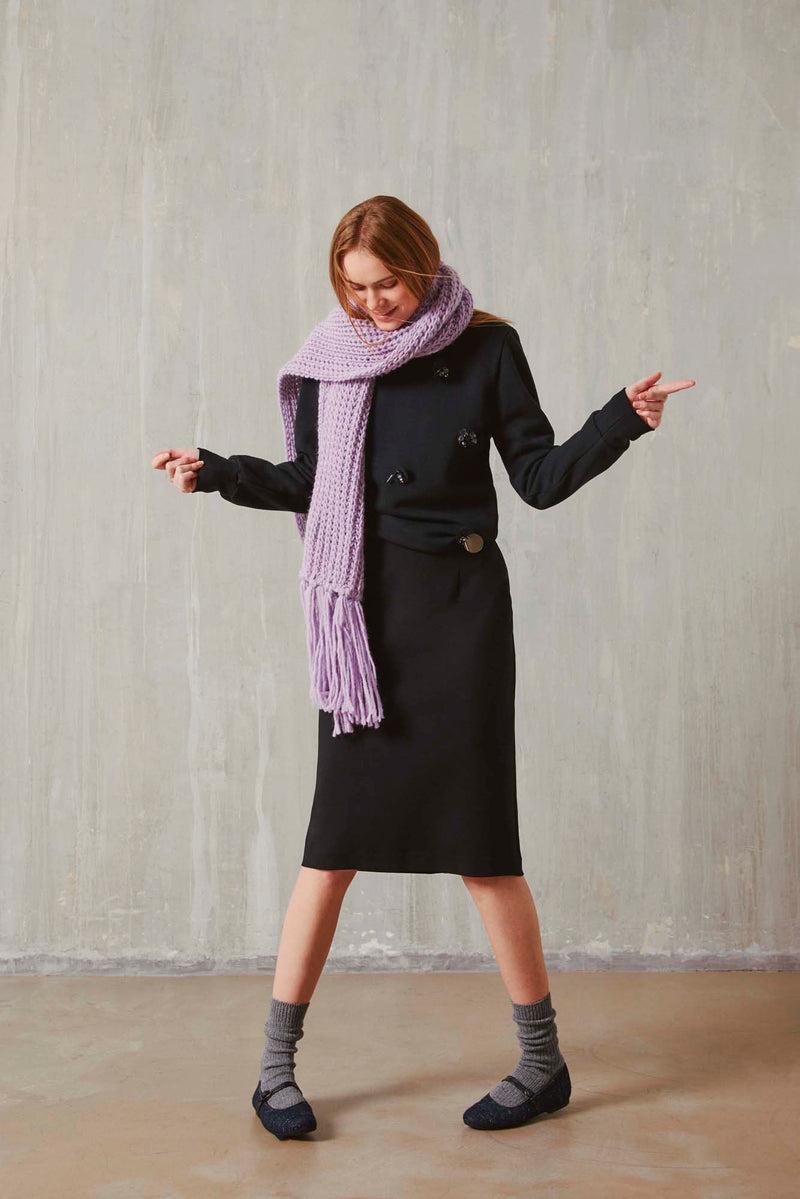 Shirtaporter FELPA GIROCOLLO CON RICAMI Nuova