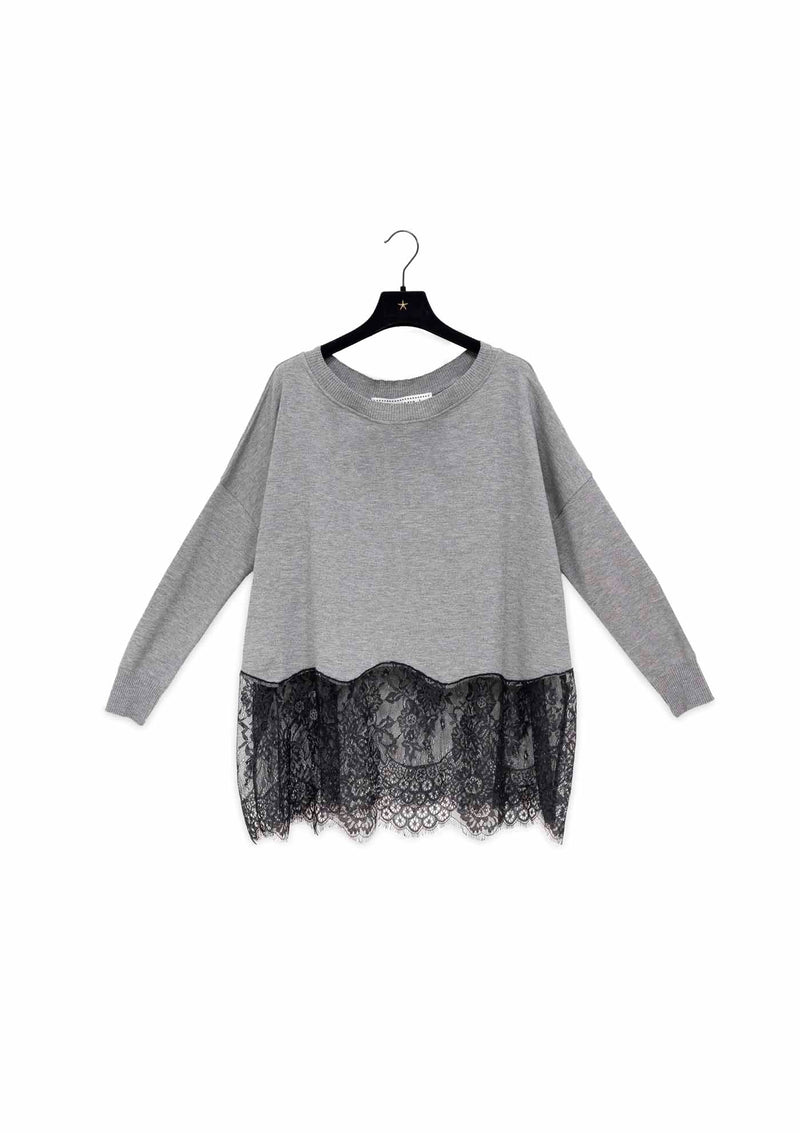 Shirtaporter GIROCOLLO CON PIZZO In Linea