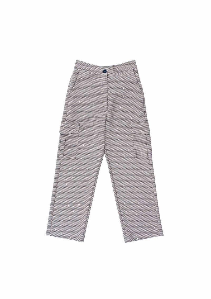 Shirtaporter Pant Cargo in Pied-de-Poule Soddisfazione Garantita
