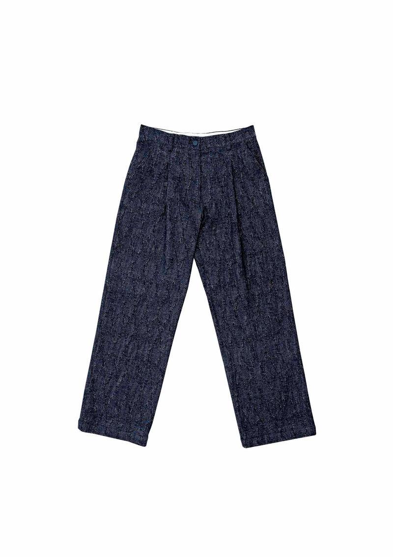 Shirtaporter PANTALONI AMPI IN DENIM JACQUARD Vendita Economica