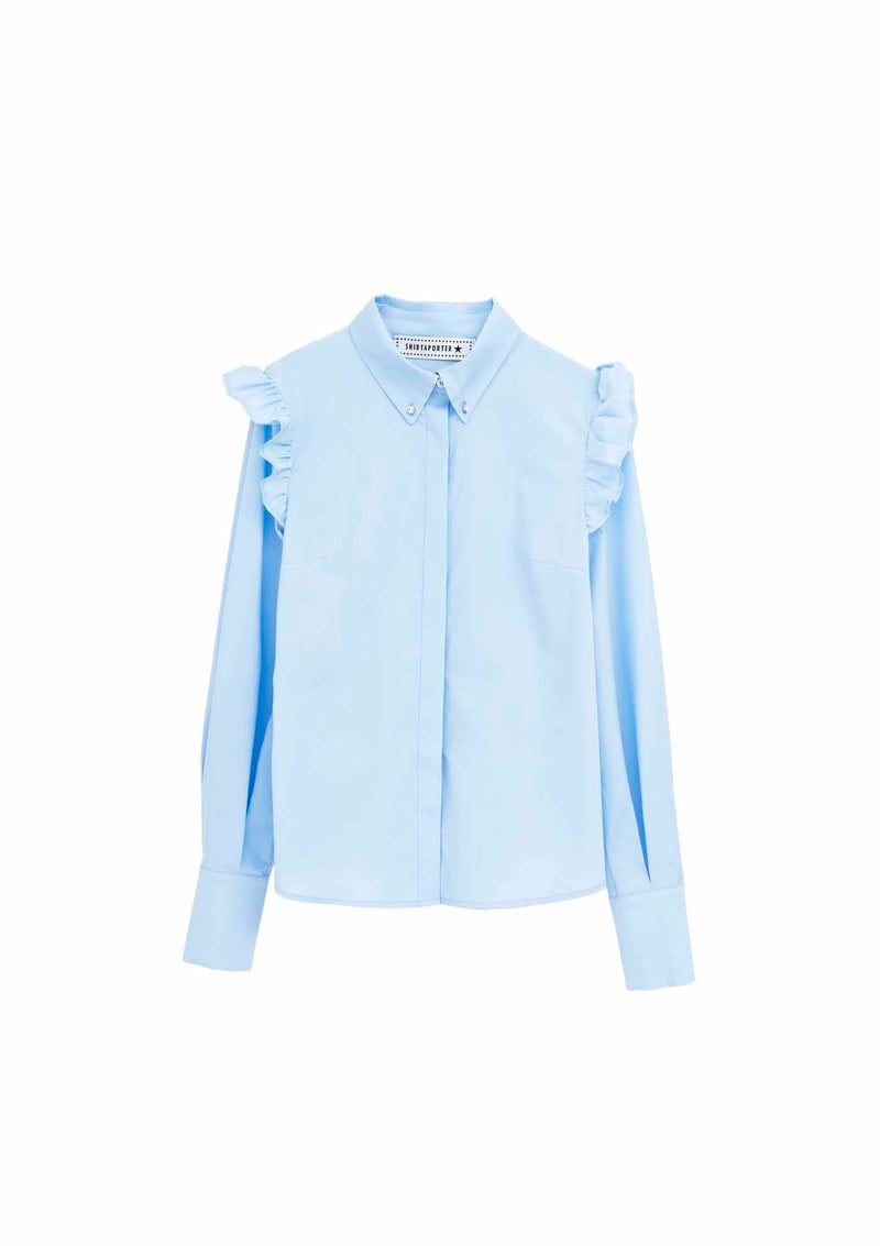 Shirtaporter CAMICIA POPELINE CON RUCHES Moda