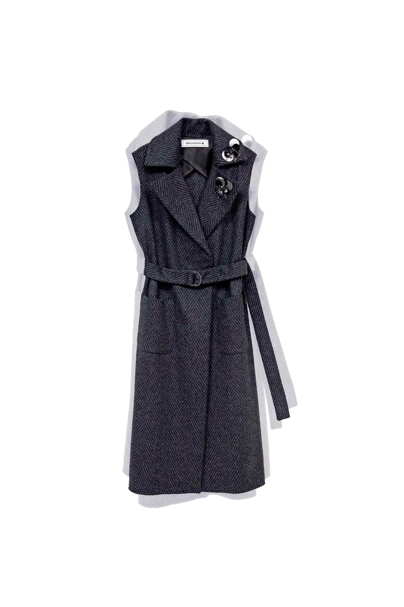 Shirtaporter GILET LUNGO C/SPILLE In Linea