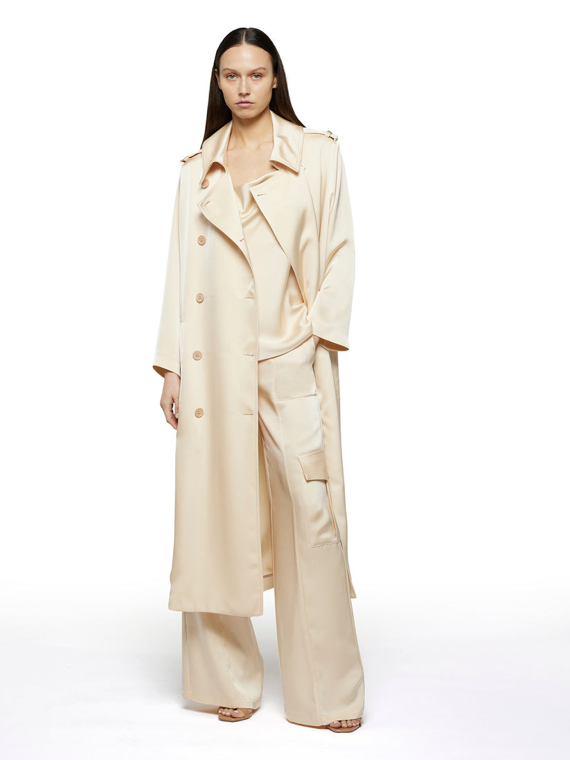 Space Simona Corsellini Trench in raso heavy Outlet