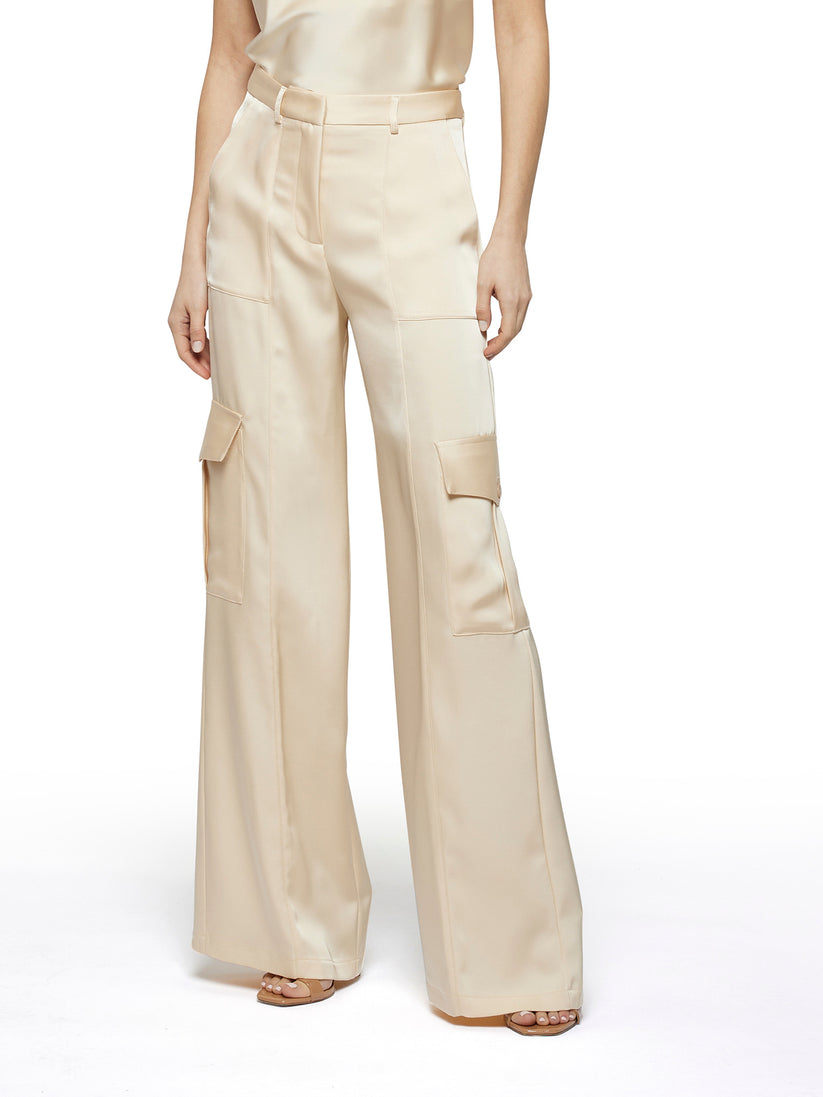 Space Simona Corsellini Pantalone cargo in raso heavy Offerte
