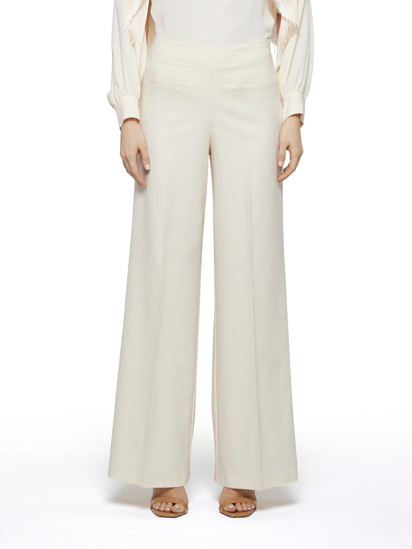 Space Simona Corsellini Pantalone ampio in tramato luxury 2025