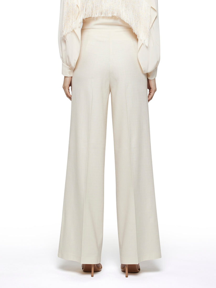Space Simona Corsellini Pantalone ampio in tramato luxury 2025