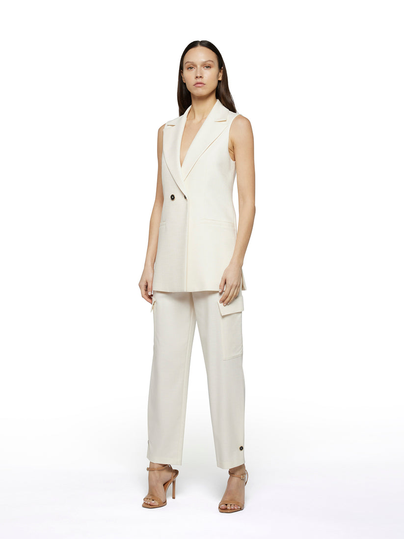 Space Simona Corsellini Pantalone cargo in tramato luxury 2025