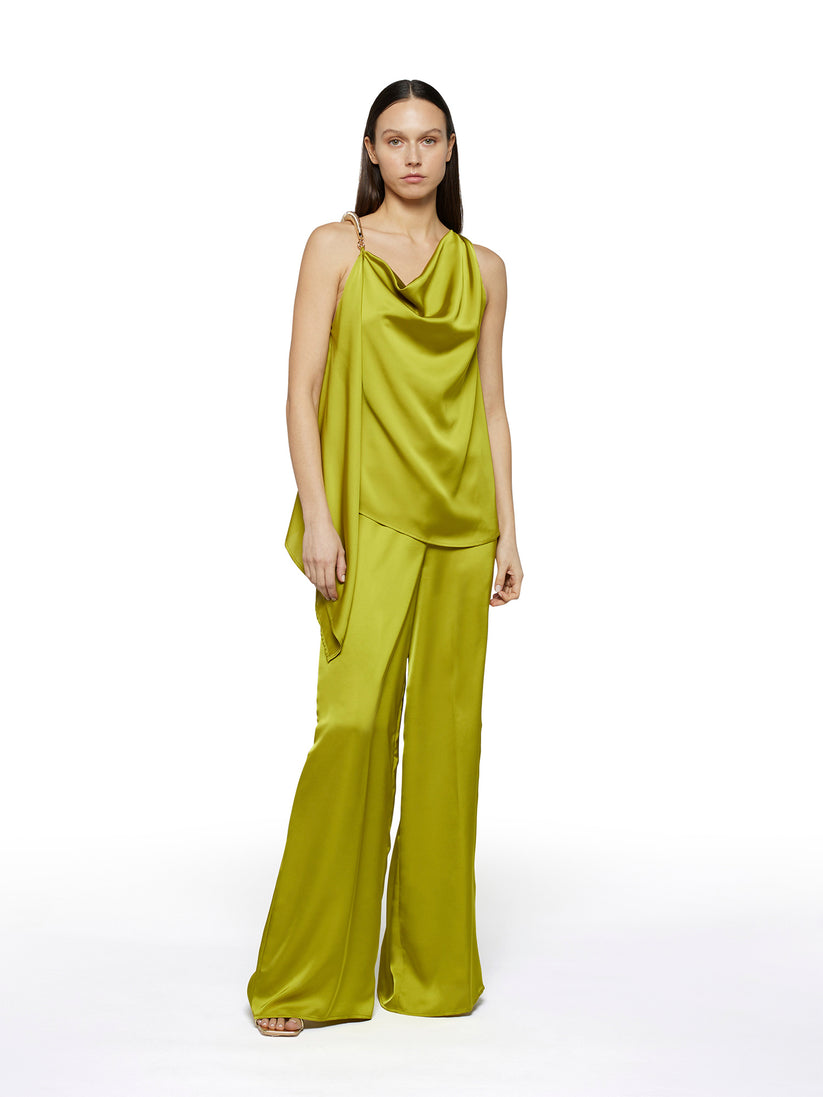 Space Simona Corsellini Pantalone palazzo in raso fluido Vendita