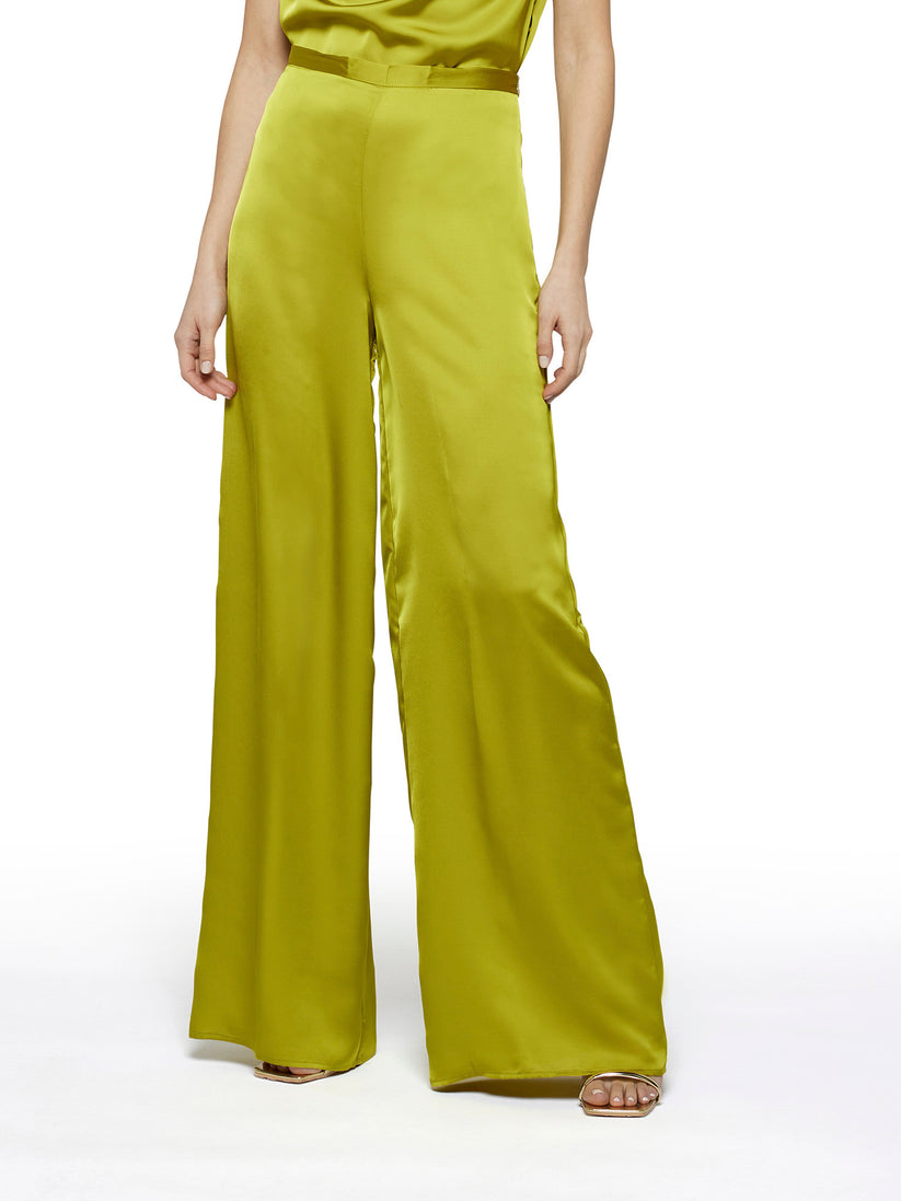 Space Simona Corsellini Pantalone palazzo in raso fluido Vendita