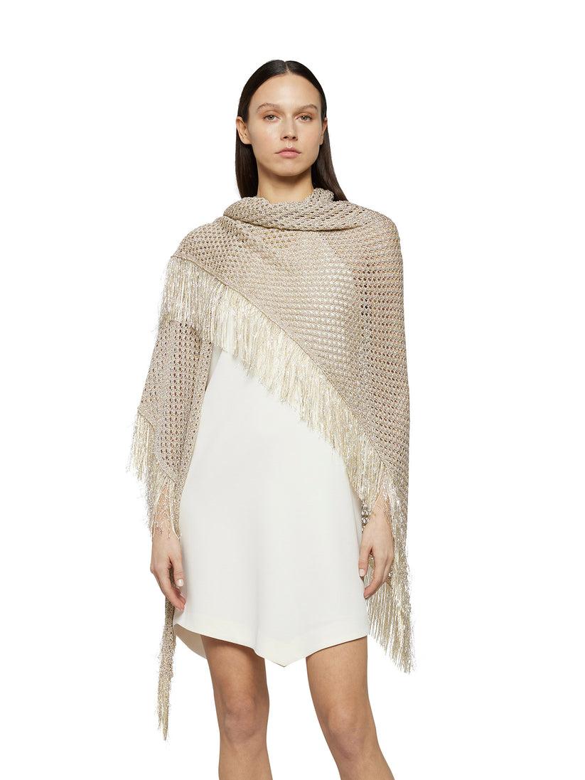 Space Simona Corsellini Scialle in crochet lurex Spedizione Gratuita