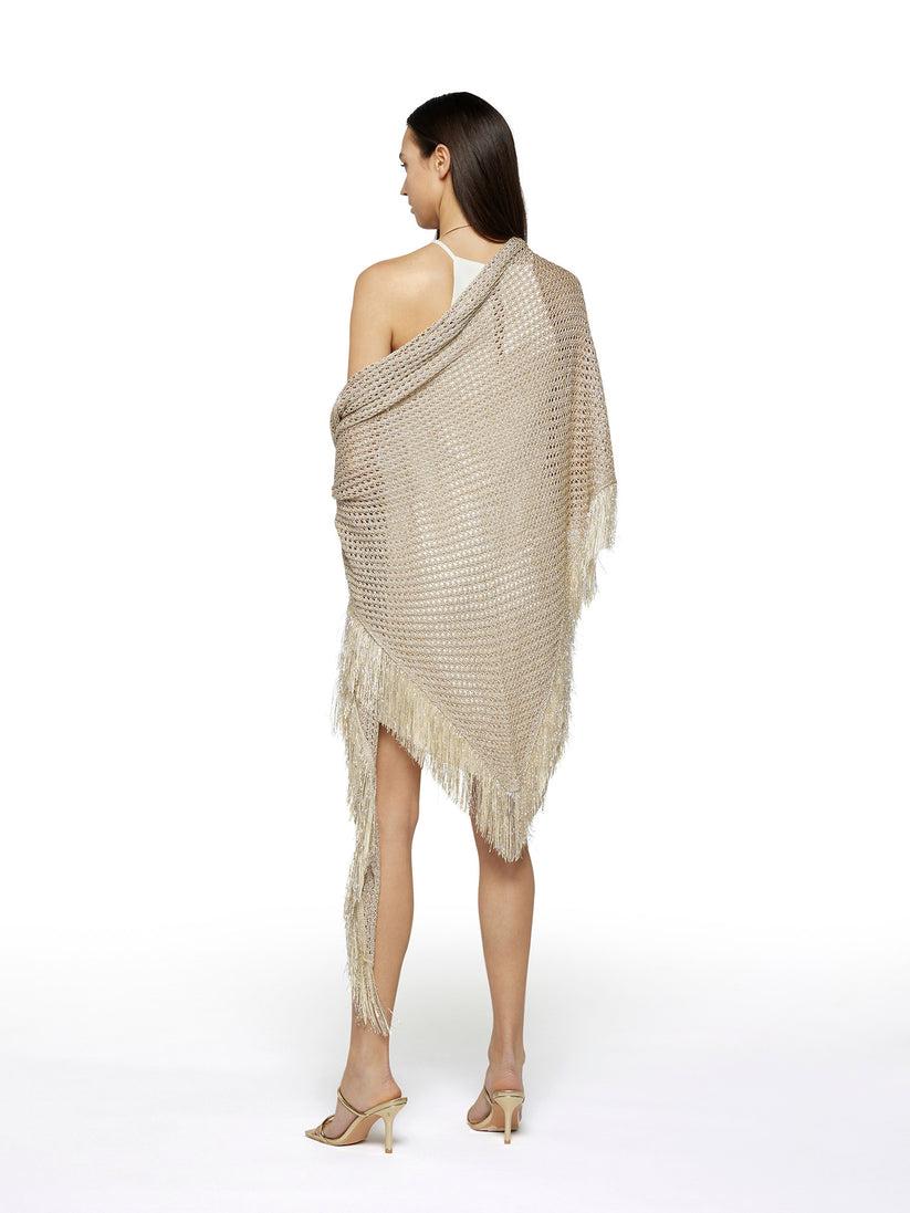 Space Simona Corsellini Scialle in crochet lurex Spedizione Gratuita